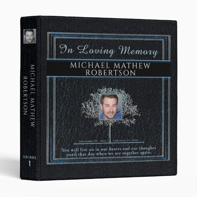 In Loving Memory Memorial 3 Ring Binder (Front/Spine)