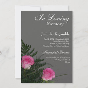 In Loving Memory Memorial Announcement