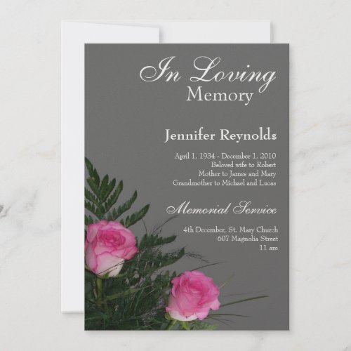 Memorial / Announcement