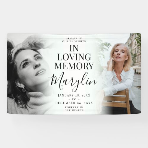 In Loving Memory Memorial Before  After Photo Banner