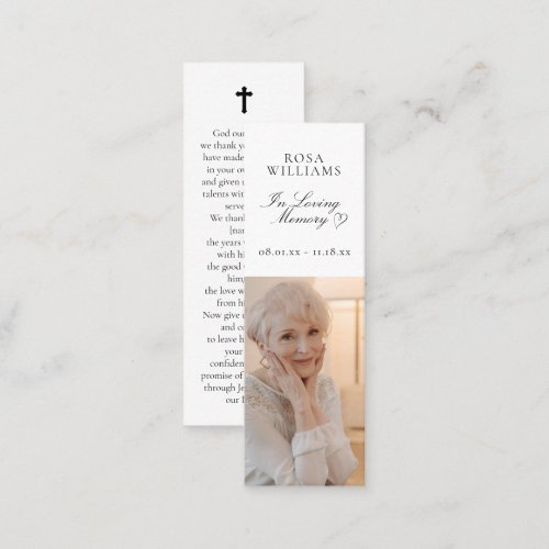 In Loving Memory Memorial Bookmark Card