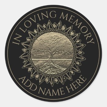 In Loving Memory Memorial Classic Round Sticker by MemorialGiftShop at Zazzle