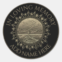 In Loving Memory Memorial Classic Round Sticker