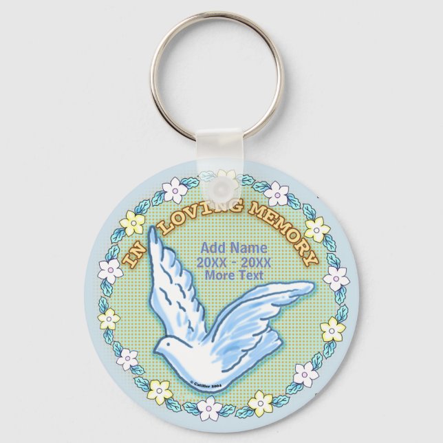 In Loving Memory Memorial custom keychains (Front)