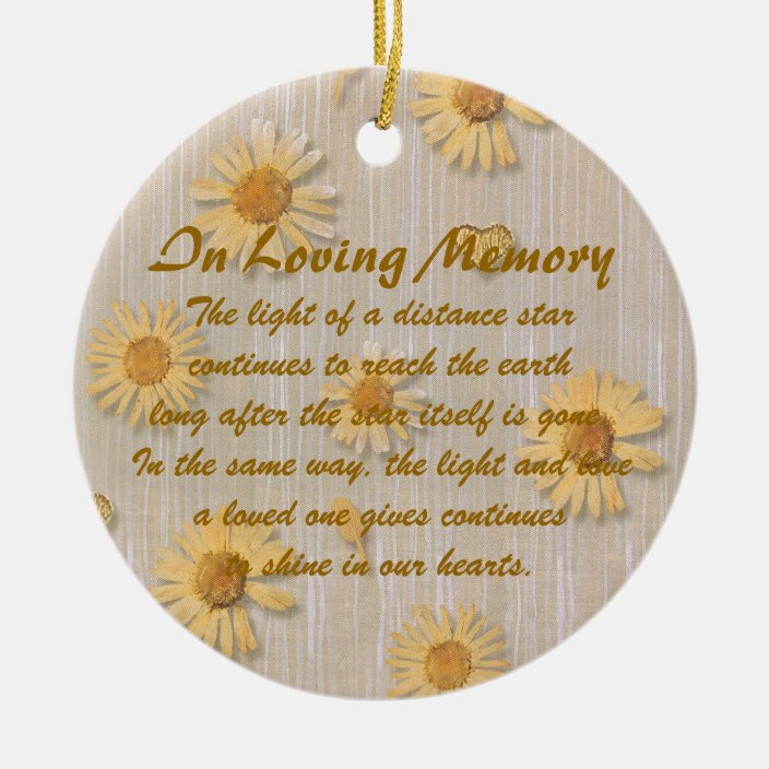 in loving memory ornament with picture