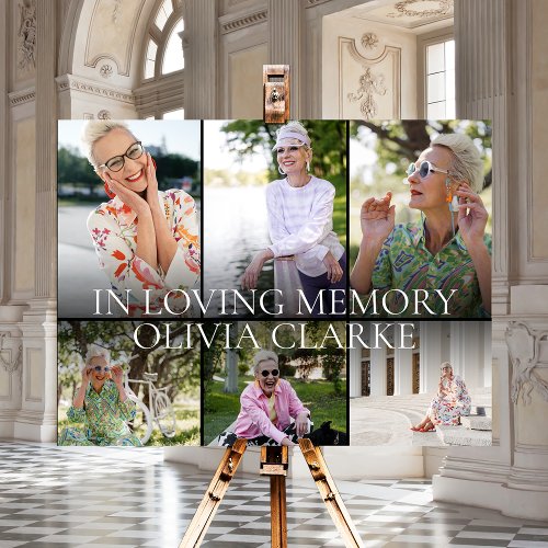In Loving Memory Memorial Funeral Photo Collage Foam Board