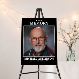In Loving Memory Memorial Funeral Photo Foam Board