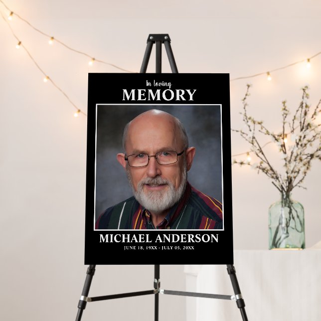 In Loving Memory Memorial | Funeral Photo Foam Board (In Situ (Stand))