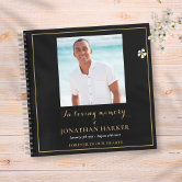 In Loving Memory Floral Funeral Guest Book