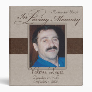 In Loving Memory Memorial / Guestbook 3 Ring Binder