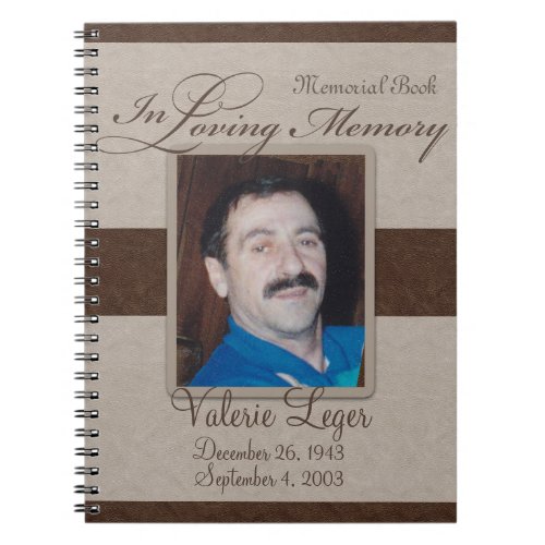 In Loving Memory Memorial  Guestbook Notebook