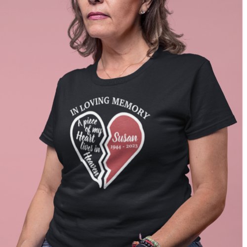 In Loving Memory Memorial Heart Personalized T_Shirt