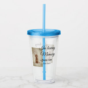 In loving memory memorial keepsake add pet name acrylic tumbler