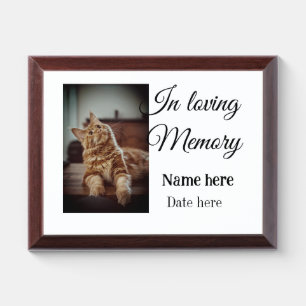 In loving memory memorial keepsake add pet name award plaque