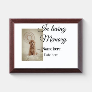 In loving memory memorial keepsake add pet name award plaque
