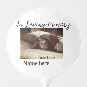In loving memory memorial keepsake add pet name balloon