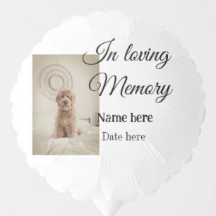 In loving memory memorial keepsake add pet name balloon