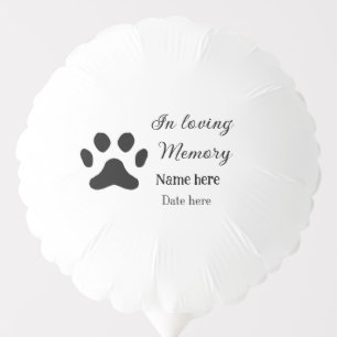 In loving memory memorial keepsake add pet name balloon