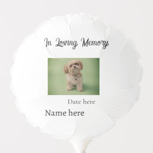 In loving memory memorial keepsake add pet name balloon