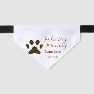 In loving memory memorial keepsake add pet name bandana collar