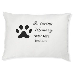 In loving memory memorial keepsake add pet name bed