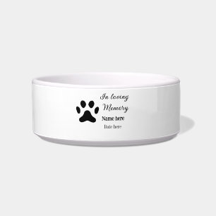 In loving memory memorial keepsake add pet name bowl