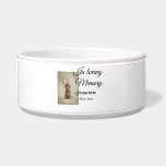 In loving memory memorial keepsake add pet name bowl<br><div class="desc">Animal lover design</div>