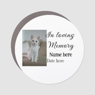 In loving memory memorial keepsake add pet name car magnet