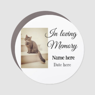 In loving memory memorial keepsake add pet name car magnet