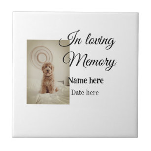 In loving memory memorial keepsake add pet name ceramic tile