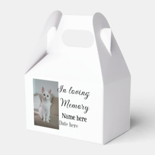 In loving memory memorial keepsake add pet name favor boxes