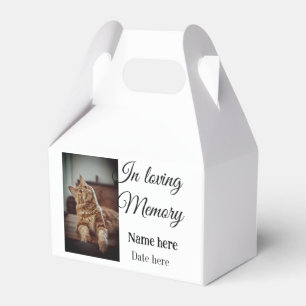 In loving memory memorial keepsake add pet name favor boxes