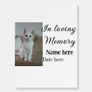 In loving memory memorial keepsake add pet name foam board