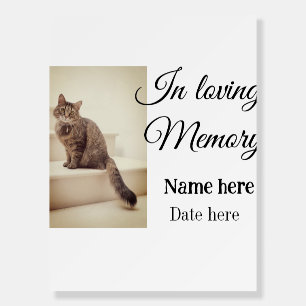 In loving memory memorial keepsake add pet name foam board