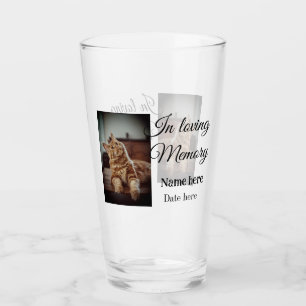 In loving memory memorial keepsake add pet name glass