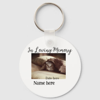 In loving memory memorial keepsake add pet name keychain