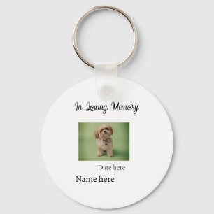 In loving memory memorial keepsake add pet name keychain