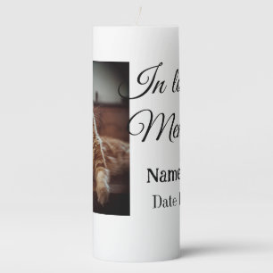 In loving memory memorial keepsake add pet name pillar candle