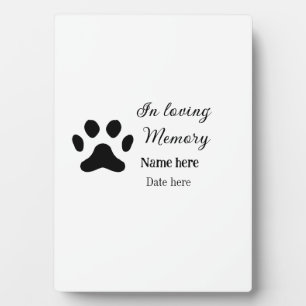 In loving memory memorial keepsake add pet name plaque