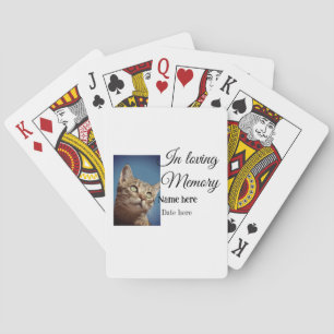 In loving memory memorial keepsake add pet name poker cards