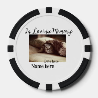 In loving memory memorial keepsake add pet name poker chips