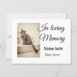 In loving memory memorial keepsake add pet name postcard