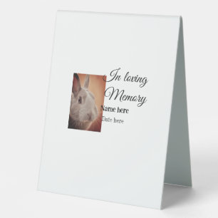 In loving memory memorial keepsake add pet name table tent