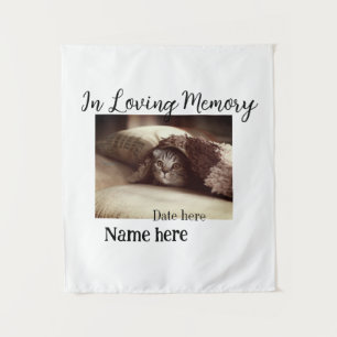 In loving memory memorial keepsake add pet name tapestry