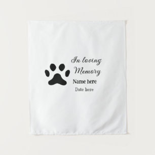 In loving memory memorial keepsake add pet name tapestry