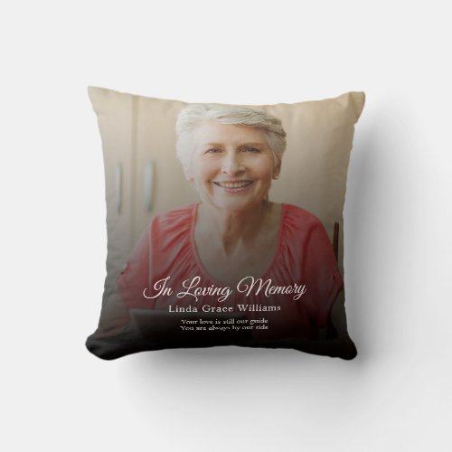 In Loving Memory Memorial Keepsake Bereavement Throw Pillow