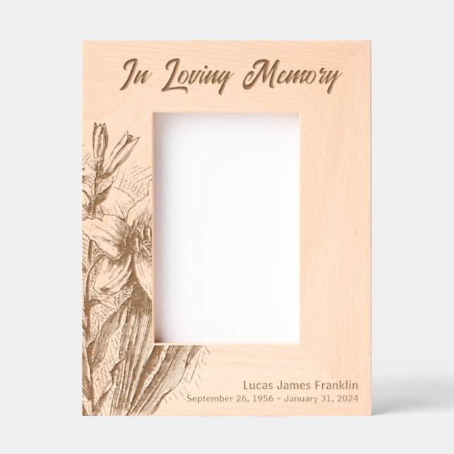 In Loving Memory Memorial Keepsake Engraved Frames (Front)