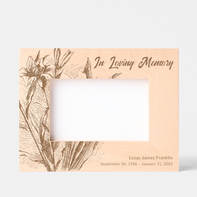 In Loving Memory Memorial Keepsake Engraved Frames (Front)