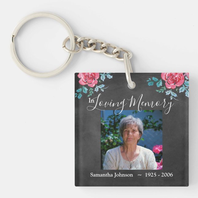 In Loving Memory Memorial Keepsake Keychain (Front)