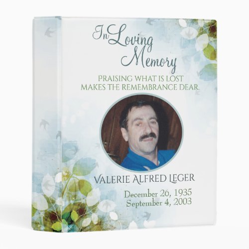 In Loving Memory Memorial Keepsake Mini Binder